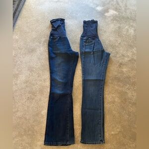 Indigo Blue Maternity Jeans Bundle size Large Long
